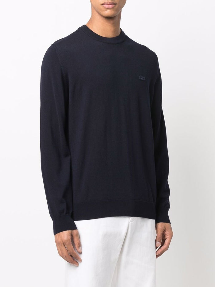 Lacoste Men's Blue Sweater with Embroidery 4