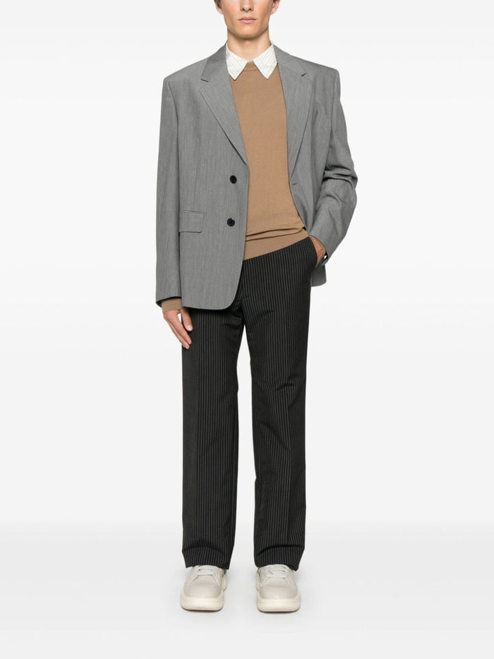 Lacoste Men's Brown Sweater Crocodile Embroidery 1