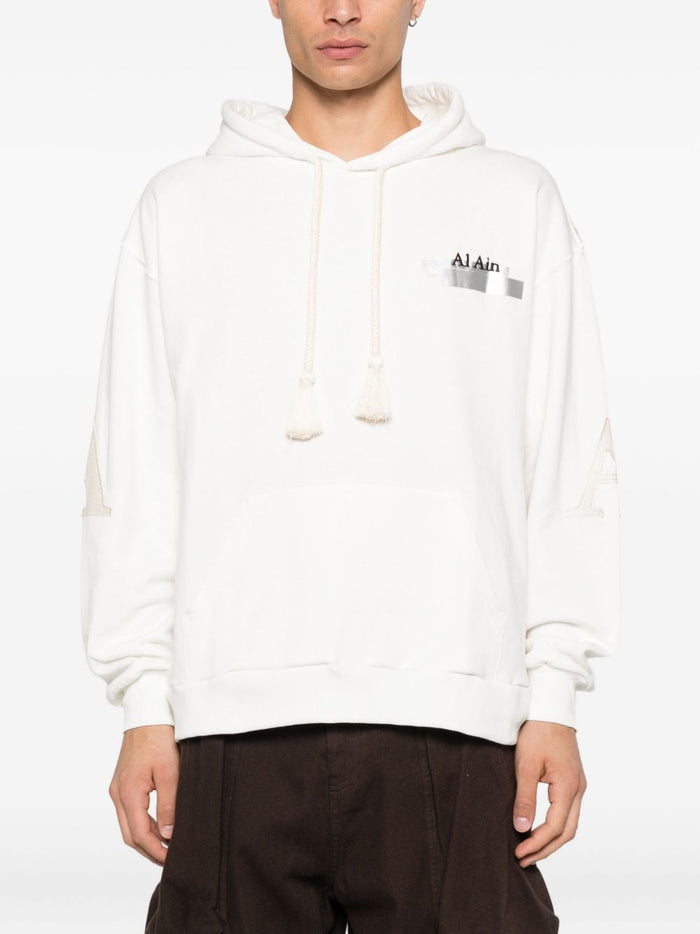 Al Ain Herren Sweatshirt mit Grafikdruck, Creme 1