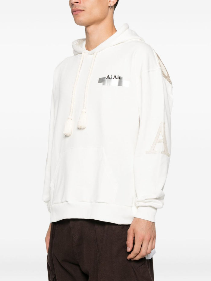 Al Ain Herren Sweatshirt mit Grafikdruck, Creme 3