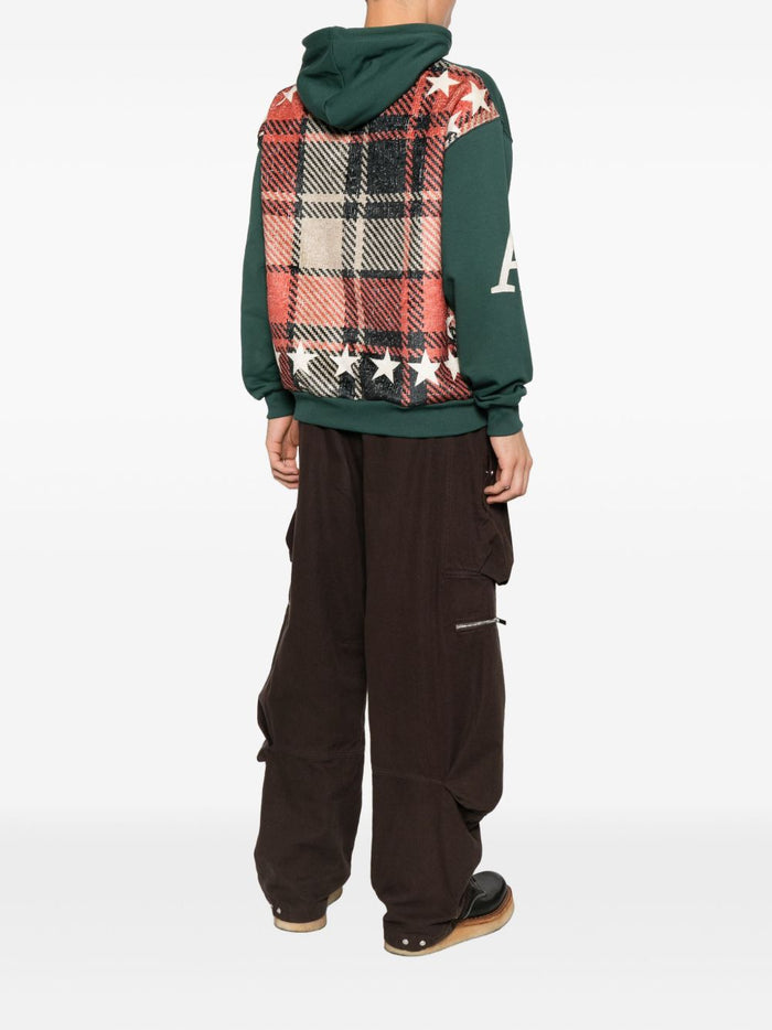 Al Ain Herren – Retro-Sweatshirt mit Karomuster in grün 2