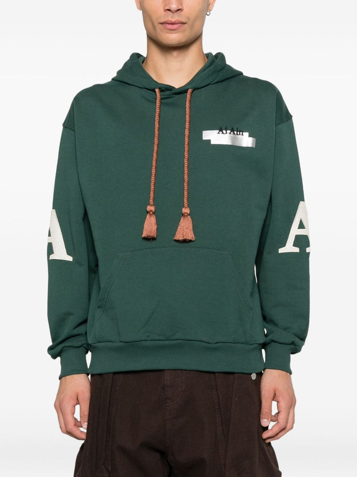 Al Ain Herren – Retro-Sweatshirt mit Karomuster in grün 1