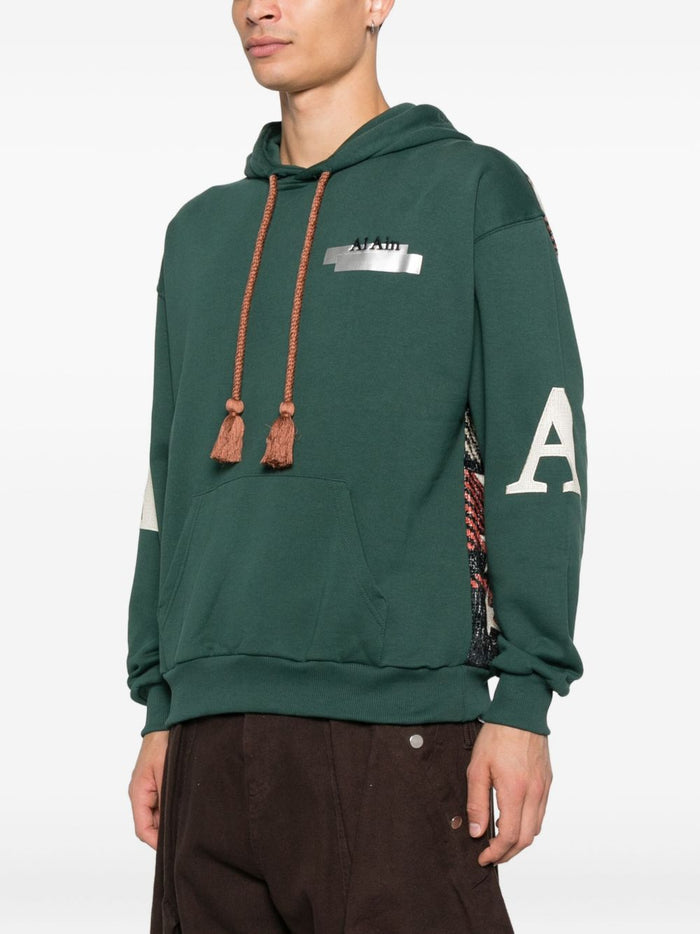 Al Ain Herren – Retro-Sweatshirt mit Karomuster in grün 3