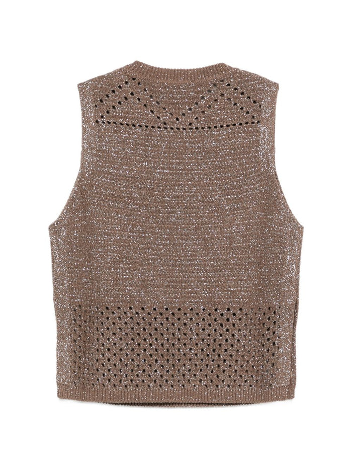 Mc2 Saint Barth Top Crochet Donna Marrone 2