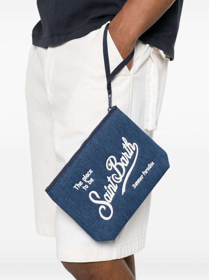 Mc2 Saint Barth Men's Blue Clutch Bag 4