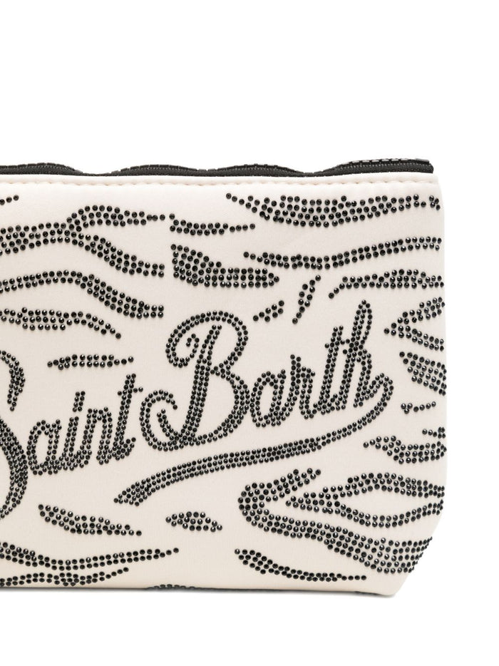 Mc2 Saint Barth Pochette Aline Strass Donna Bianco 3