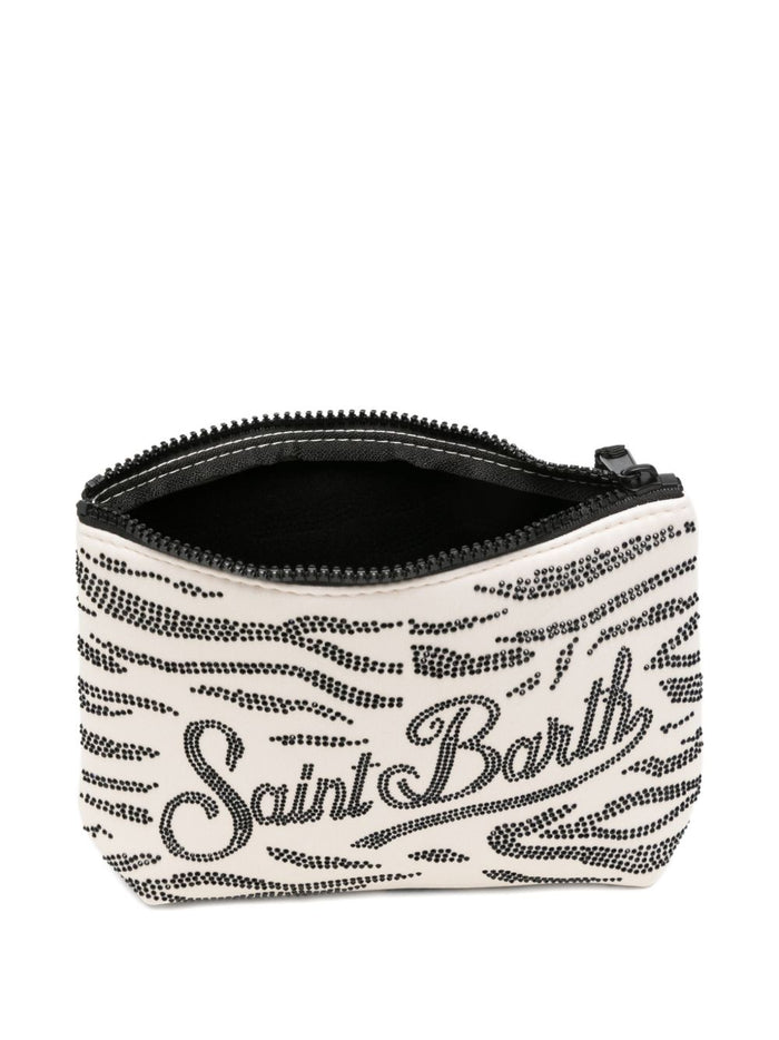 Mc2 Saint Barth Pochette Aline Strass Donna Bianco 4