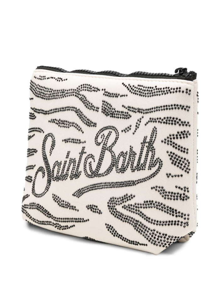 Mc2 Saint Barth Pochette Aline Strass Donna Bianco 5