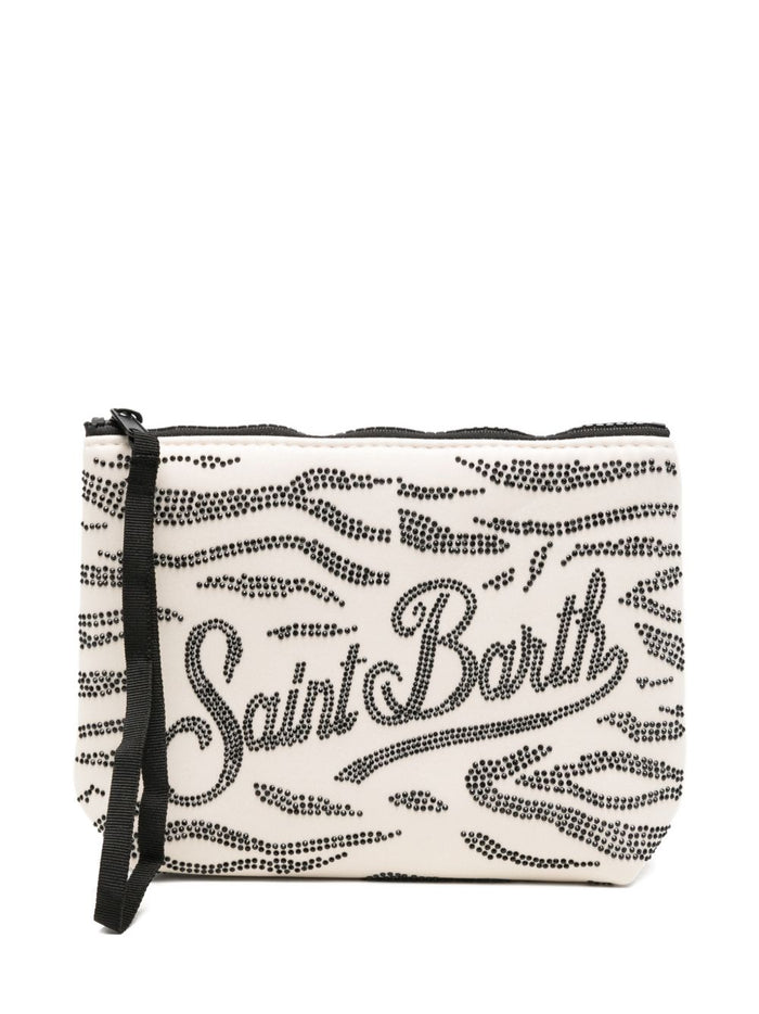Mc2 Saint Barth Pochette Aline Strass Donna Bianco 1