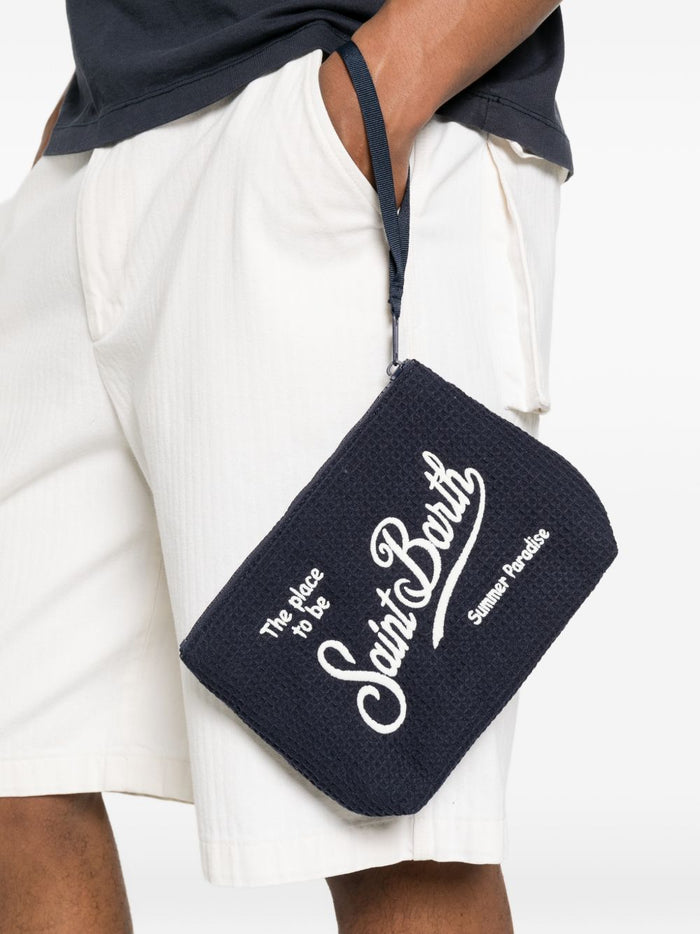 Mc2 Saint Barth Pochette Aline Waffle Unisex Blu 2