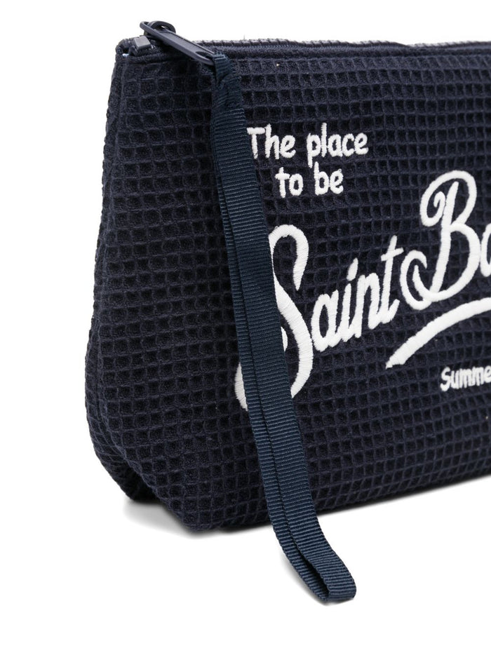 Mc2 Saint Barth Pochette Aline Waffle Unisex Blu 5