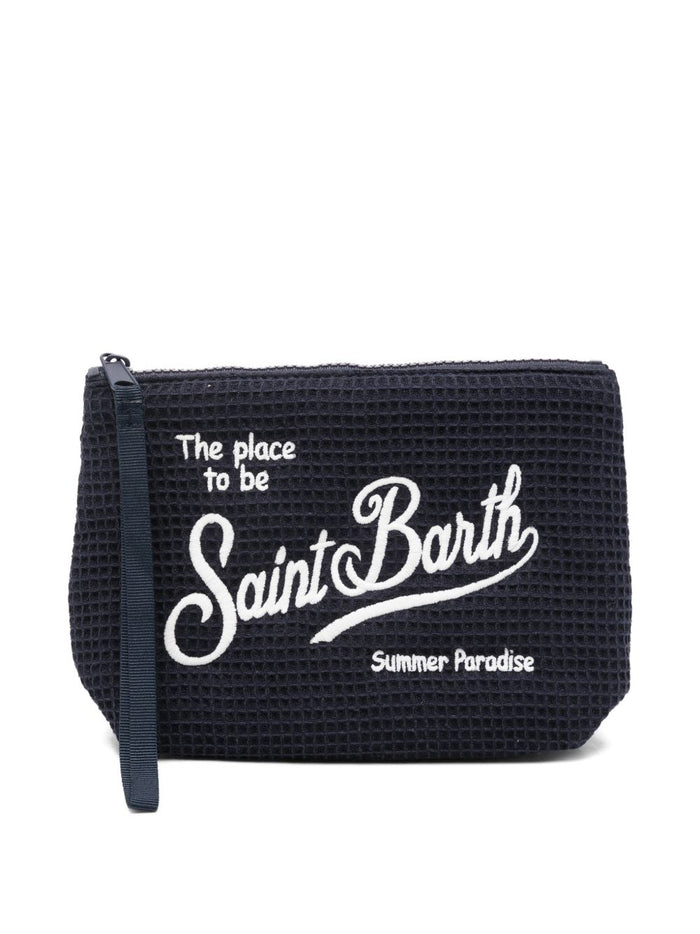 Mc2 Saint Barth Pochette Aline Waffle Unisex Blu 1