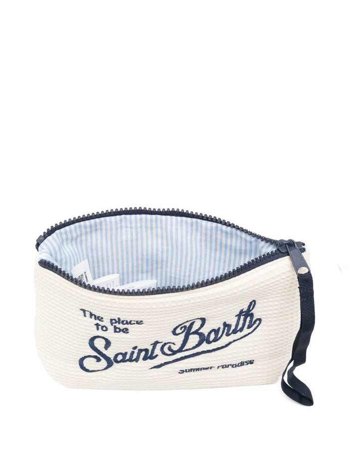 Mc2 Saint Barth Pochette Aline Waffle Unisex Bianco 3
