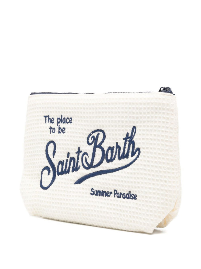 Mc2 Saint Barth Pochette Aline Waffle Unisex Bianco 4