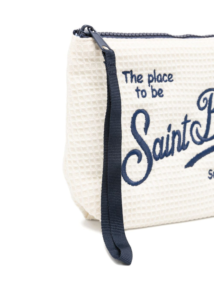 Mc2 Saint Barth Pochette Aline Waffle Unisex Bianco 5