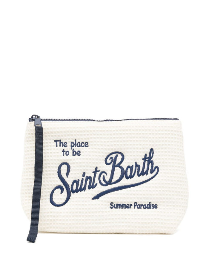 Mc2 Saint Barth Pochette Aline Waffle Unisex Bianco 1