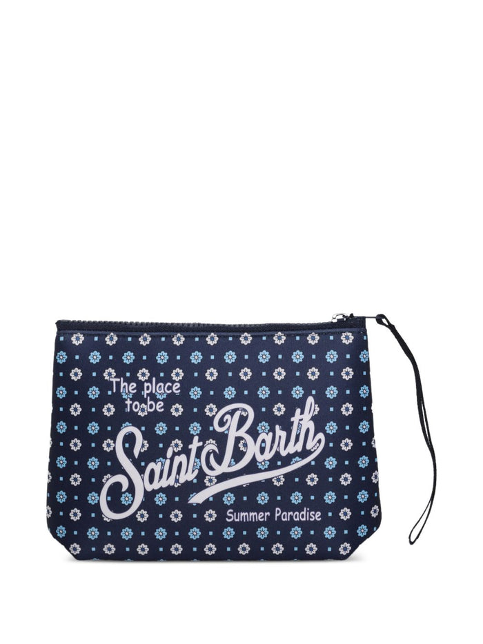 Mc2 Saint Barth Pochette Fiori Unisex Blu 2