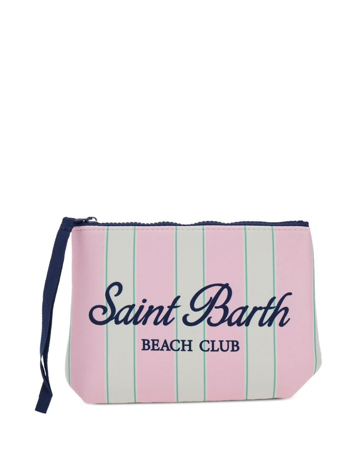 Mc2 Saint Barth Pochette Aline Righe Unisex Rosa-Verde 1