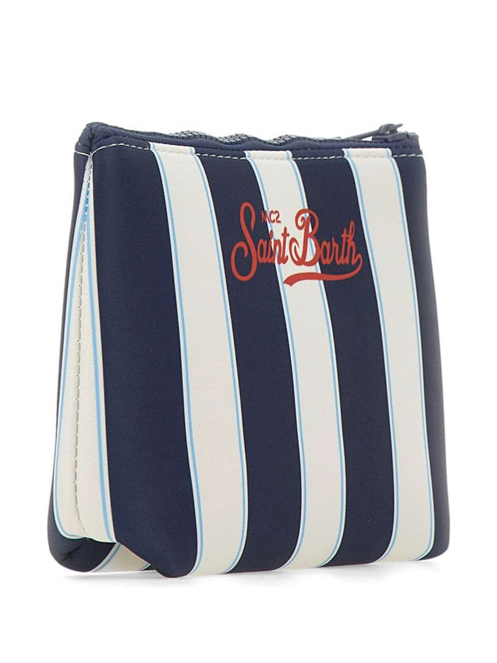 Mc2 Saint Barth Pochette Aline Righe Unisex Blu-Bianco 4