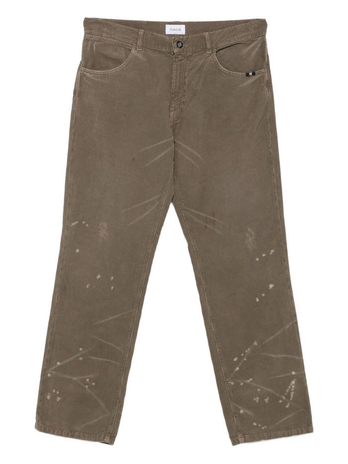 Amish Herren Braune Jeans 1