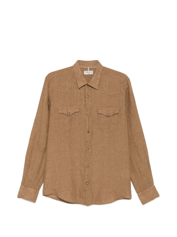 Alley Docks Camicia Western Uomo Mostarda 5