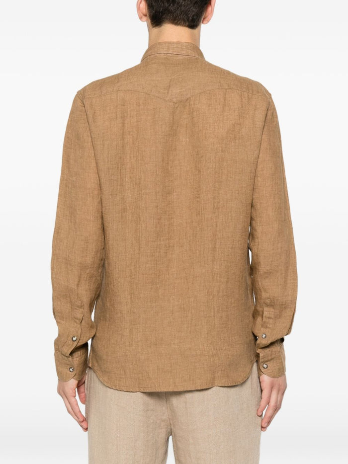 Alley Docks Camicia Western Uomo Mostarda 3