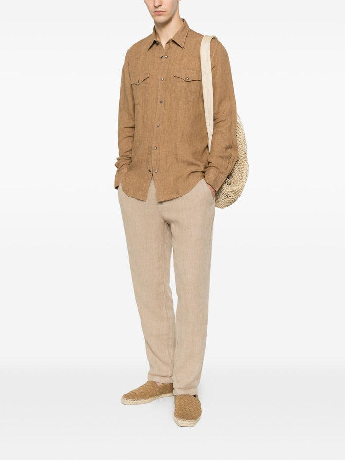 Alley Docks Camicia Western Uomo Mostarda 1