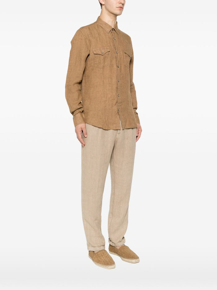 Alley Docks Camicia Western Uomo Mostarda 2