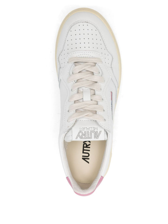 Autry Medalist Women's Shoe White-Pink 3