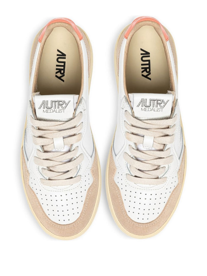 Autry Medalist Donna Sneakers Bianco/Beige/Arancione 5