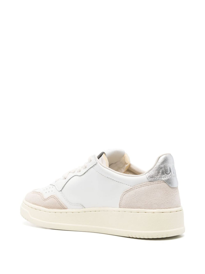 Autry Sneakers Bianco-Beige-Argento Donna Medalist 2
