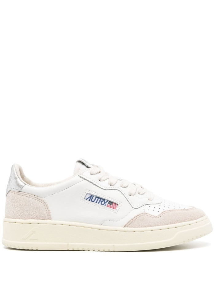 Autry Sneakers Bianco-Beige-Argento Donna Medalist 1