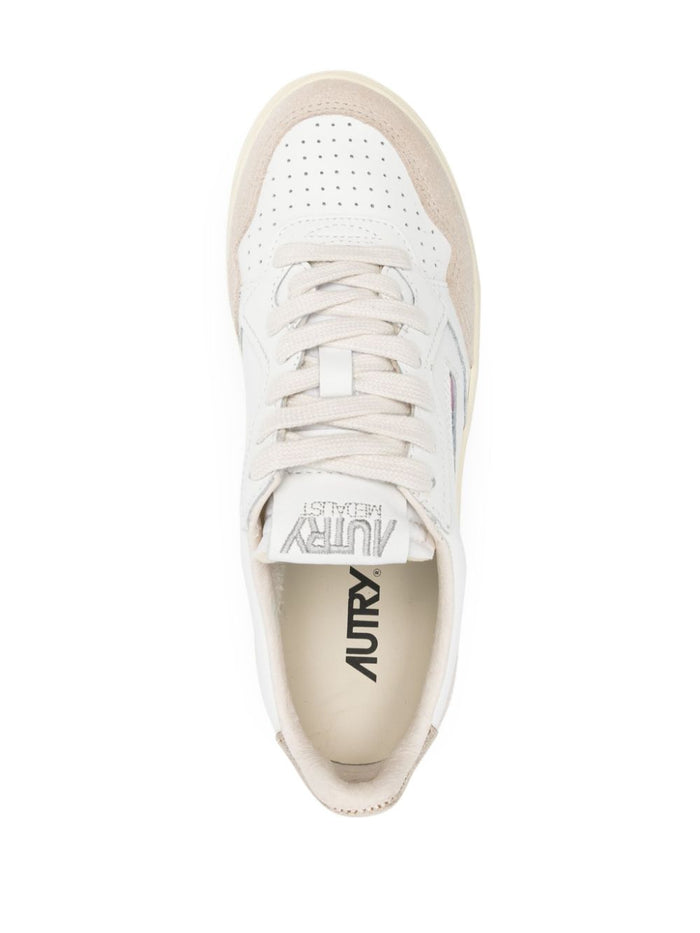 Autry Sneakers Bianco-Beige-Oro Donna Medalist 2