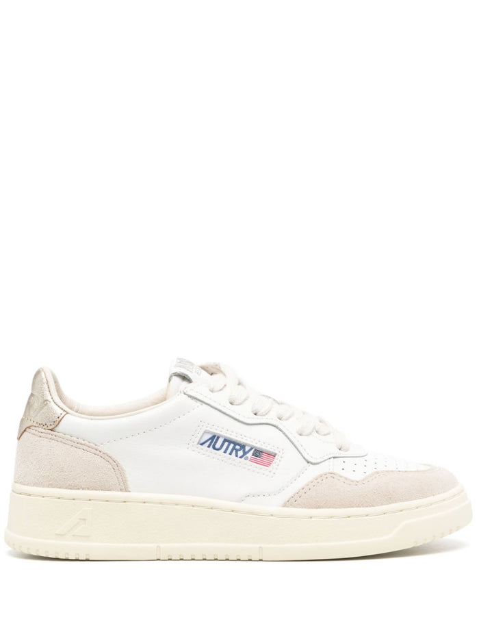 Autry Sneakers Bianco-Beige-Oro Donna Medalist 1