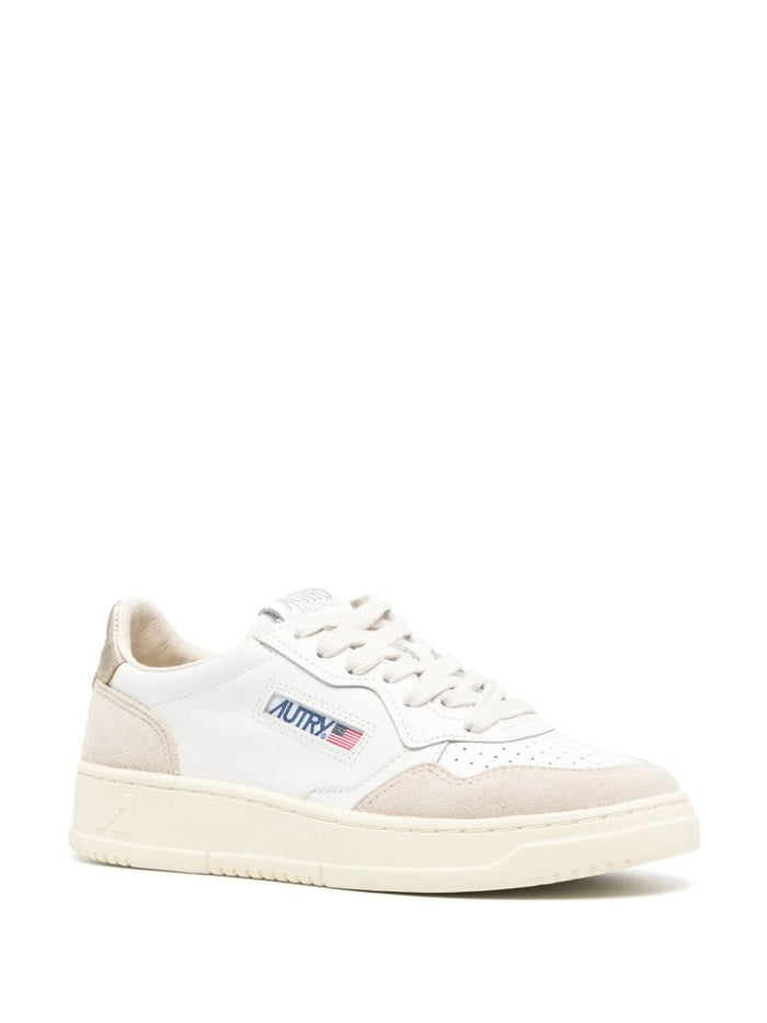 Autry Sneakers Bianco-Beige-Oro Donna Medalist 4