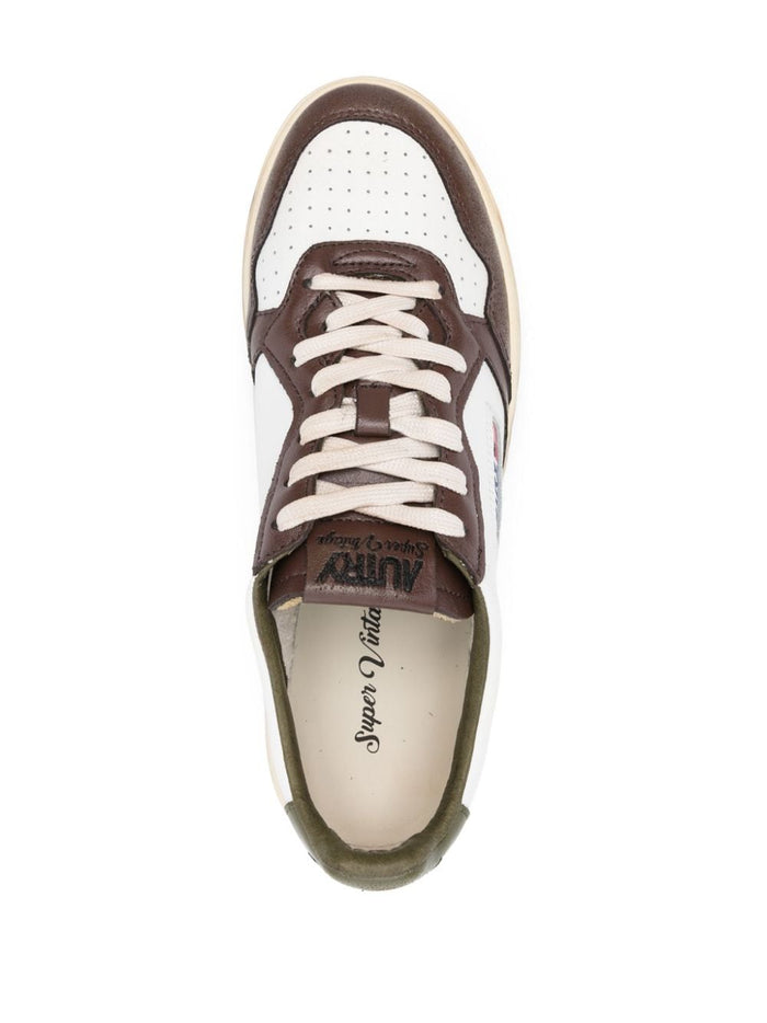 Autry Men's Super Vintage White-Brown Shoe 3