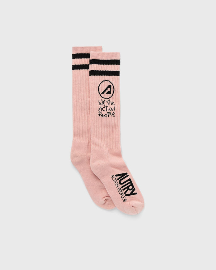 Pink Unisex Socks with Pink/Black Details Code 1002562 1