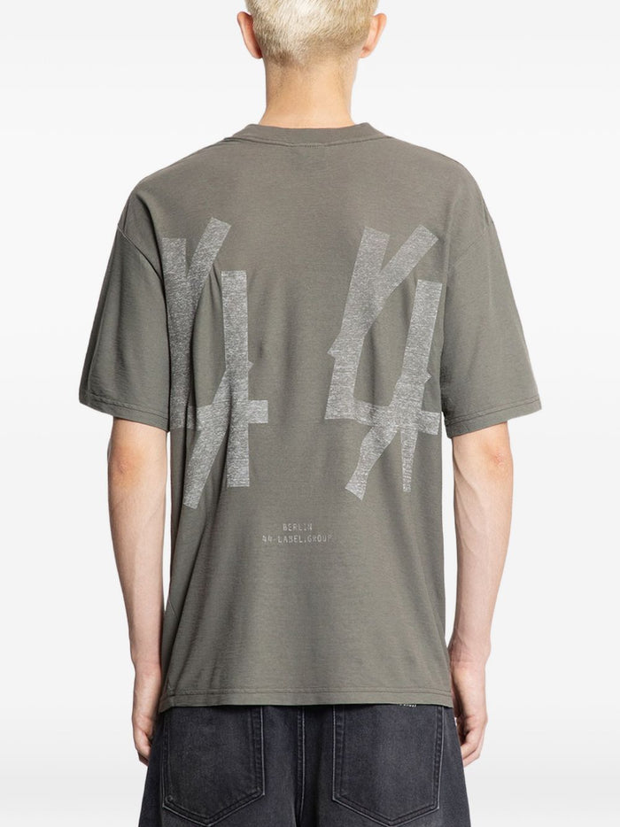 44 Label Group Men's Grey Logo T-shirt 4