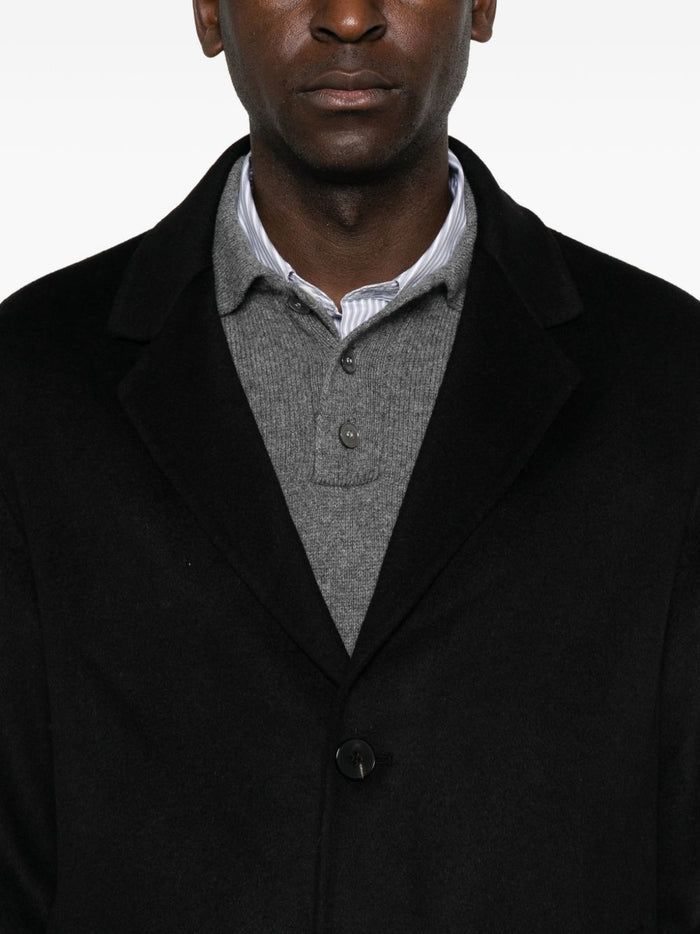 Amaranto Cappotto Nero Uomo 4