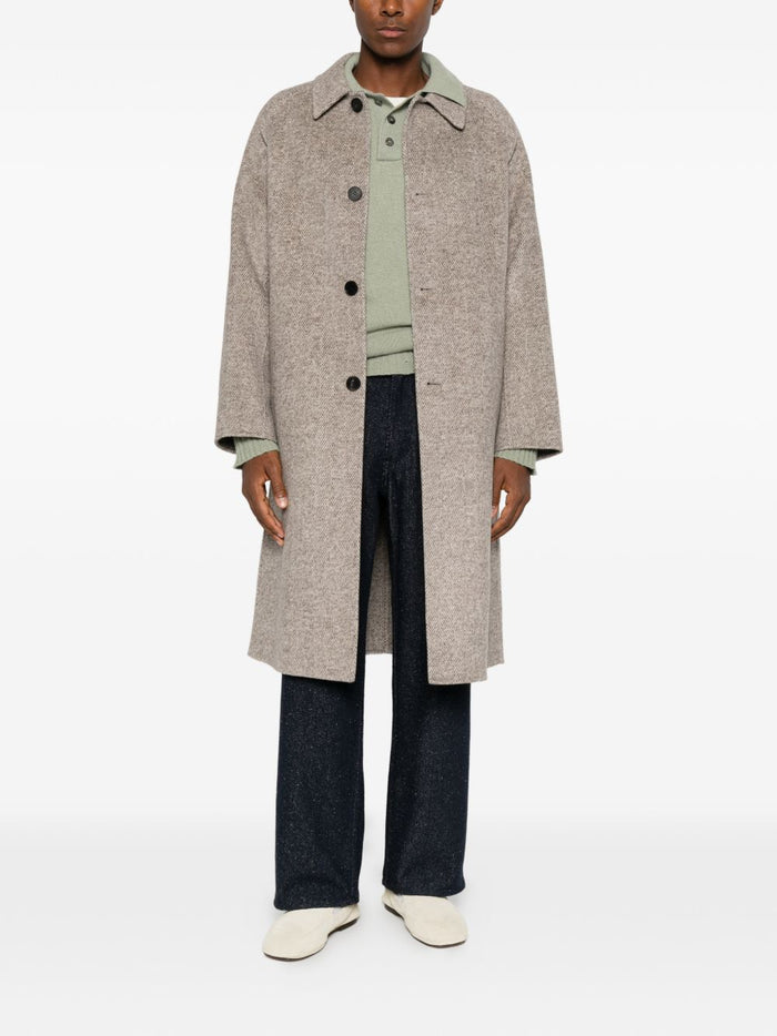 Amaranto Cappotto Marrone Uomo 4