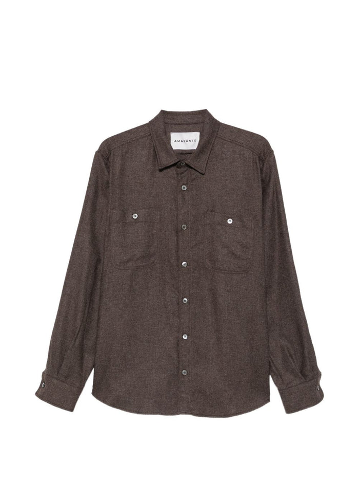 Amaranto Camicia Grigio Uomo 1