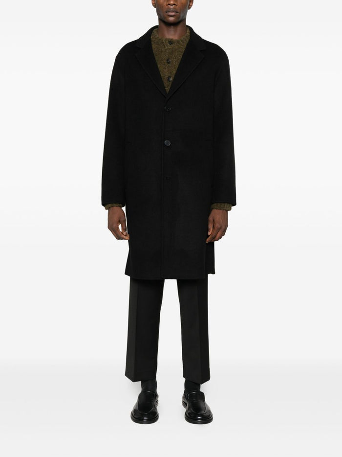 Amaranth Schwarzer Mantel für Herren 1