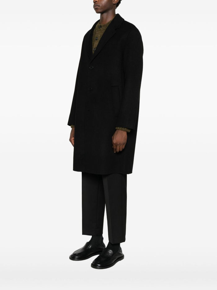 Amaranth Schwarzer Mantel für Herren 2