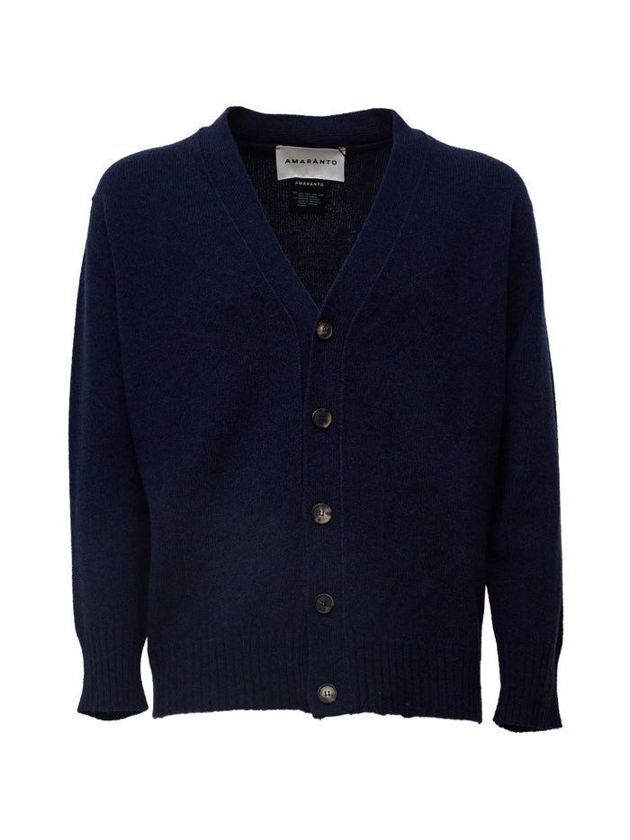 Amaranto Cardigan Blu Uomo 1