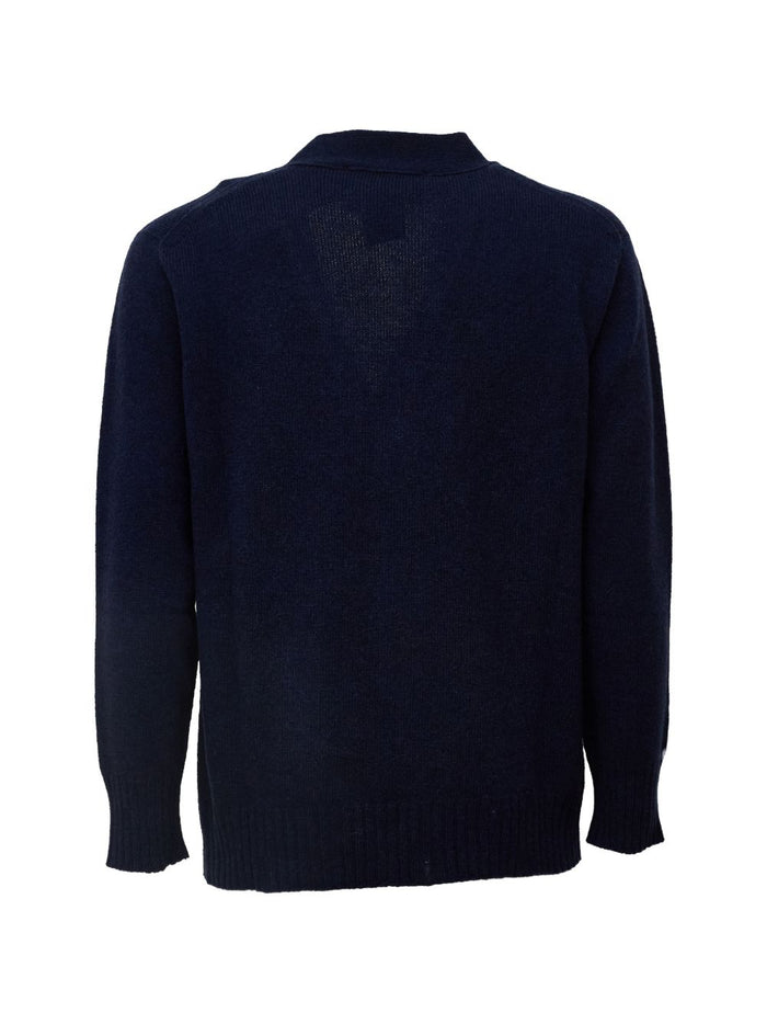 Amaranto Cardigan Blu Uomo 2