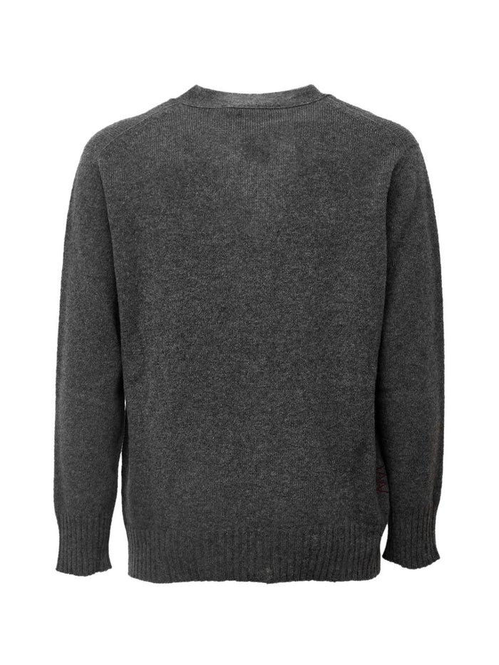 Amaranto Cardigan Grigio Uomo 2
