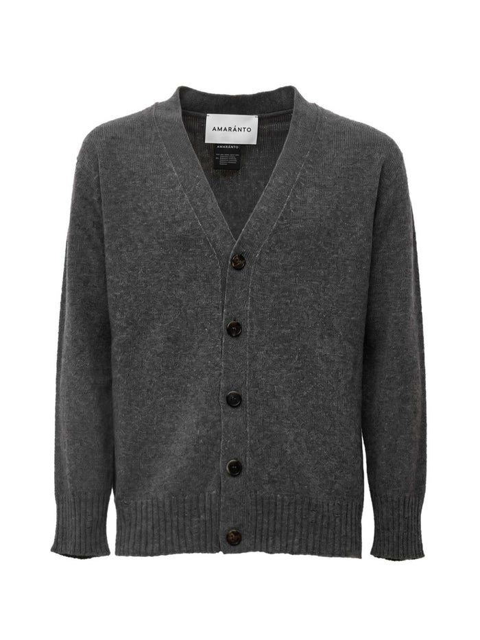 Amaranto Cardigan Grigio Uomo 1