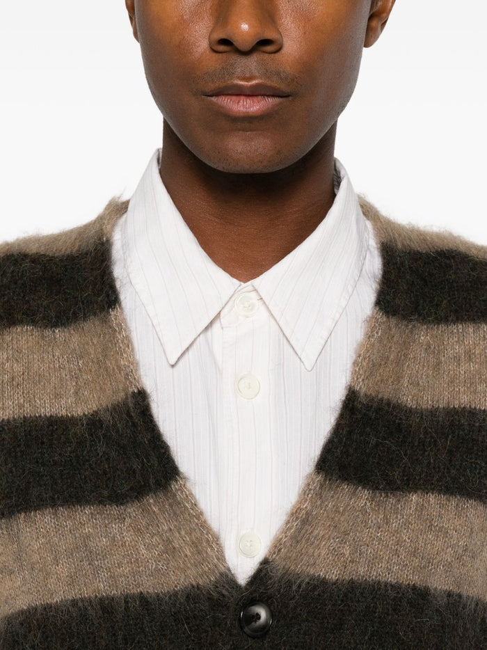 Amaranto Cardigan Marrone Uomo 4