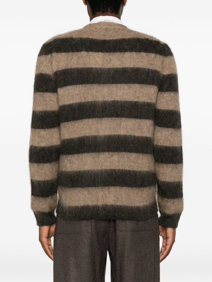 Amaranto Cardigan Marrone Uomo 5