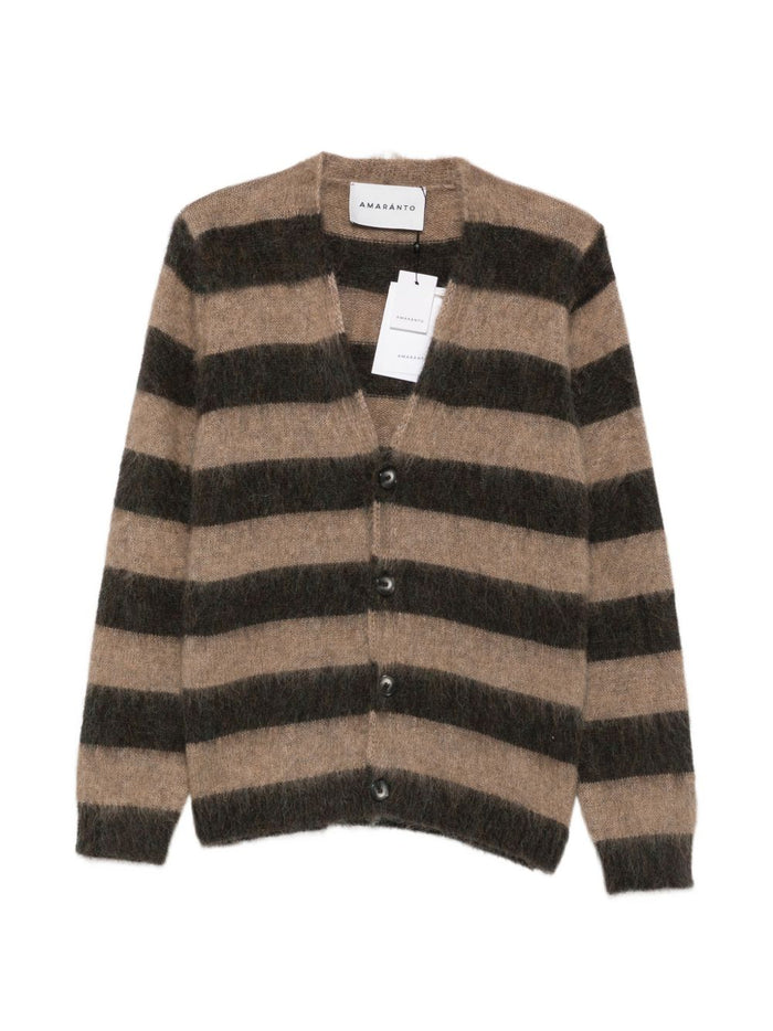 Amaranto Cardigan Marrone Uomo 1
